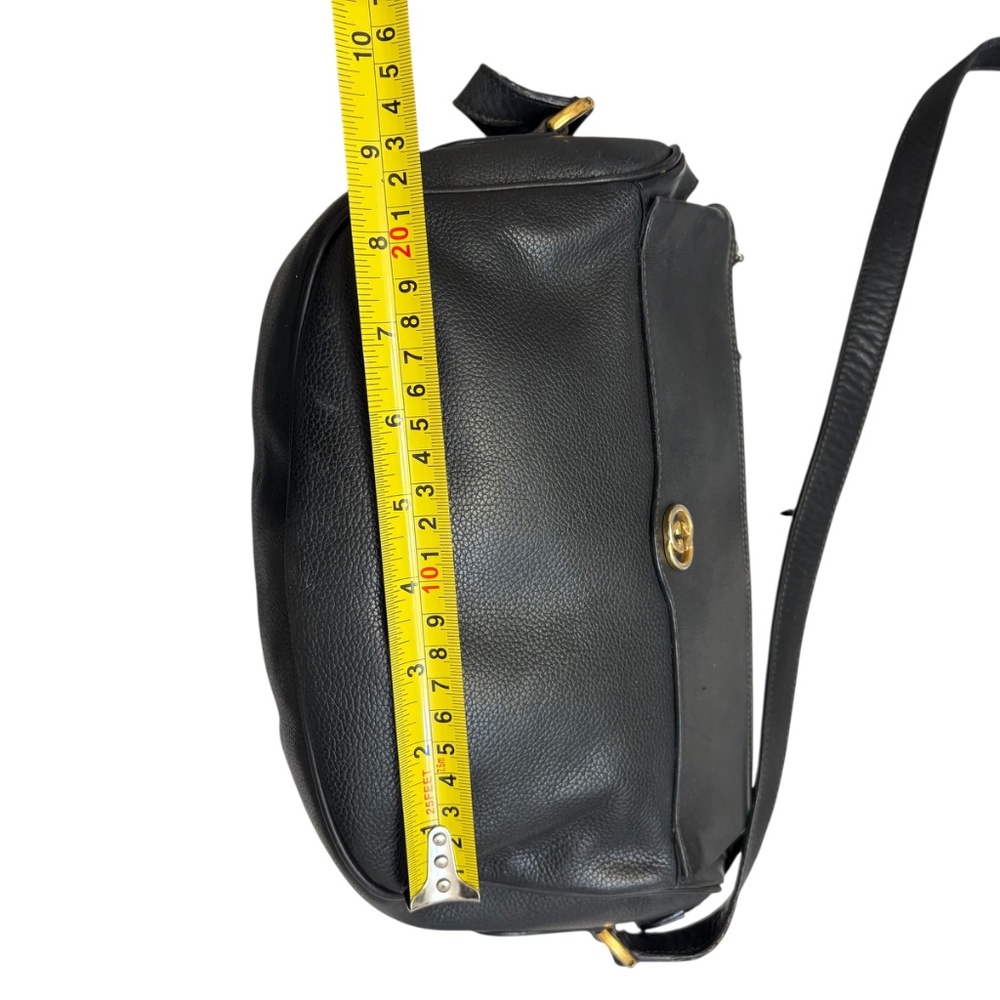 Gucci vintage black pebbled leather messenger bag - Picture 14 of 14